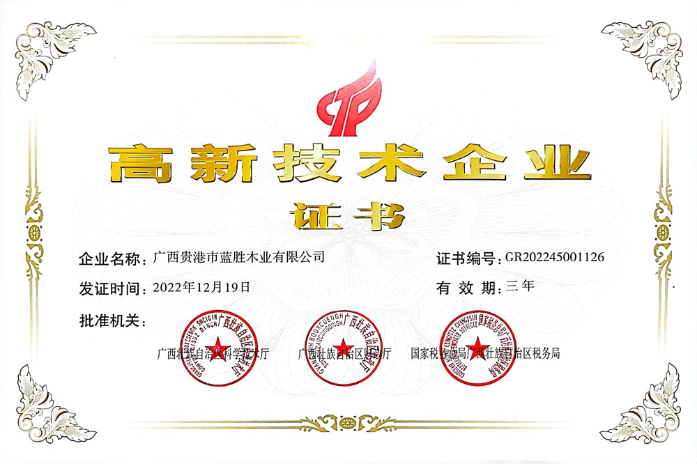 2022高新技術(shù)企業(yè)證書(shū)